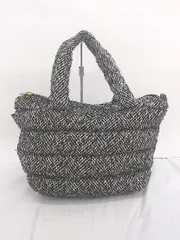 ◇ ROOTOTE ルートート 総柄 中綿 ジップアップ ミニ トート ハンド バッグ ブラック ホワイト系 レディース P  【1307250024770】