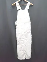 ◇ apart by lowrys シンプル カジュアル フロントスリット ロング ジャンパースカート サイズF ホワイト系 レディース P  【1307250030245】