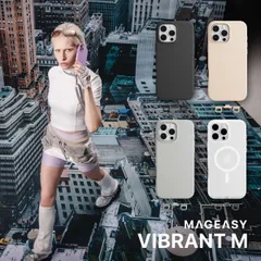 iPhone 16 Pro ケース MagSafe 対応 ショルダー 用 ストラップホール 付き 薄型 軽量 スマホケース マグセーフ スマホカバー iPhone16Pro 対応 MagEasy VibrantM
