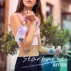 iPhone 16 ケース クリア オシャレ キラキラ 可愛い MagSafe 対応 スマホケース ラメ かわいい スマホカバー iPhone16 アイフォン 16 対応 BRYTEN Starburst