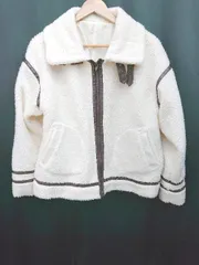◇ EPIMI E'PIMMY ボア フェイクレザー ジップアップ 長袖 ブルゾン ジャンバー サイズＭ オフホワイト レディース P  【1307250032232】のサムネイル