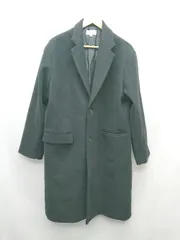 ◇ COLONY 2139 シンプル 無地 ロング 長袖 チェスターコート サイズLARGE ブラック レディース メンズ P  【1307250032072】