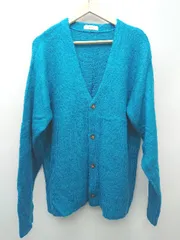 ◇ Discoat ディスコート 無地 ゆったり リブ 長袖 ニット カーディガン サイズＭ ブルー レディース P  【1307250031655】