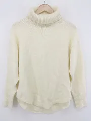 ◇ AZUL BY MOUSSY タートルネック カジュアル 長袖 ニット セーター サイズM アイボリー系 レディース E  【1307250033390】