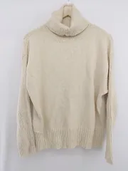 ◇ mystic ミスティック タートルネック シンプル 長袖 ニット セーター サイズF アイボリー系 レディース E  【1307250033178】