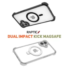 iPhone 16 ケース クリア MagSafe対応 スタンド リング 付き 耐衝撃 マグセーフ スマホケース iPhone16 アイフォン 16 対応 RAPTIC Dual Impact Kick MagSafe