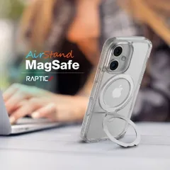 iPhone 16 ケース クリア マグセーフ 対応 耐衝撃 ストラップホール スタンド 付 スマホケース Apple iPhone16 アイフォン 16s 対応 RAPTIC Air Stand MagSafe