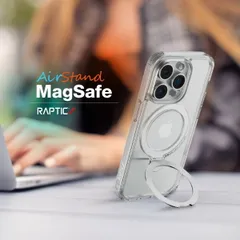 iPhone 16 Pro ケース クリア マグセーフ 対応 耐衝撃 ストラップホール スタンド スマホケース Phone16Pro アイフォン16 プロ 対応 RAPTIC Air Stand MagSafe