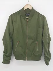 ◇ Amerasian Apparel コットン混 ミリタリー系 長袖 ジップアップ ブルゾン サイズL カーキ グリーン系 レディース E  【1307250035219】のサムネイル