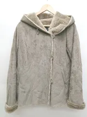 ■ URBAN RESEARCH ROSSO フェイク ムートン ショート丈 長袖 コート サイズF ブラウン レディース P  【1307250034106】