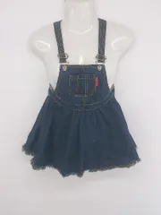 ◇ Daddy Oh Daddy キッズ 子供服 カットオフ 膝丈 フレア オーバーオール スカート サイズ120 ネイビー系 レディース E  【1307250035899】のサムネイル