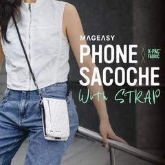 スマホ ショルダーバッグ サコッシュ ショルダー ストラップ 取り外し 可 小物 ポーチ ミニバッグ メンズ レディース 対応 MagEasy PHONE SACOCHE with STRAP X