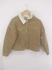 ◇ earth music&ecology 裏ボア コーデュロイ 長袖 ジャケット ブルゾン サイズＦ ライトブラウン レディース E  【1307250037619】