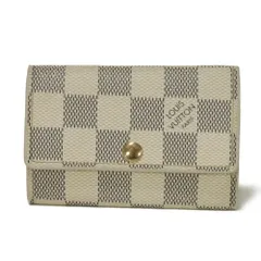 LOUIS VUITTON ルイ・ヴィトン ミュルティクレ 6 旧型 ロゴ 6連 スナップボタン ダミエ アズール アイボリー キーケース N61745