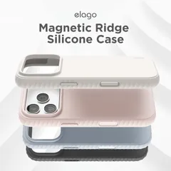 iPhone 17 Pro Max ケース MagSafe シリコン 耐衝撃 スマホケース マグセーフ対応 カバー iPhone17ProMax アイフォン 対応 elago Magnetic Ridge Silicone Case