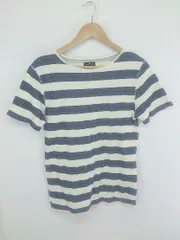 ◇ JOURNAL STANDARD ボーダー シンプル 半袖 Tシャツ カットソー サイズＭ ホワイト ネイビー レディース E  【1307250037879】