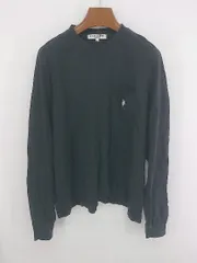 ◇ U.S.POLO ASSN ユーエスポロアッスン 胸ポケット ワンポイント 長袖 Tシャツ カットソー サイズL ブラック系 メンズ E  【1307250039019】