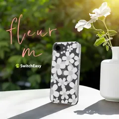 iPhone 16e ケース 花柄 クリア オシャレ 可愛い マグネット リング 付き スマホケース 花 かわいい カバー iPhone16e アイフォン16 e 対応 SwitchEasy Fleur M