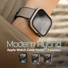 アップルウォッチ カバー フィルム 一体型 耐衝撃 薄型 軽量 フルカバー Apple Watch 10 46mm アップル ウォッチ Series 10 対応 SwitchEasy Modern Hybrid Case