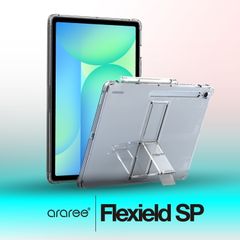 Galaxy Tab S10 FE Plus ケース 耐衝撃 スタンド 付 角度調整 クリア カバー 軽量 ソフト 透明 タブレットケース GalaxyTab S10FE + 対応 araree Flexield SP
