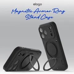 iPhone 17 Pro ケース MagSafe 対応 回転 リング スタンド 付き 耐衝撃 スマホケース iPhone17Pro アイフォン17Pro 対応 elago Magnetic Armor Ring Stand Case