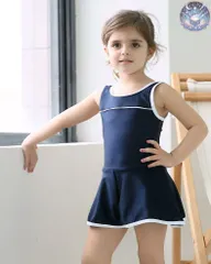 新品 未使用 スクール水着 キッズ 水着 女の子 ワンピース 一体型 スイムウェア チュニック 紫外線カット率99.9%以上 速乾 ジュニア UPF50  110-170cm