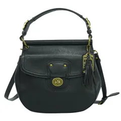 本物 コーチ COACH レザー 2WAY ショルダーバッグ ハンドバッグ ポシェット ブラック 19132 バッグ 中古  