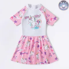 新品 未使用 キッズ 水着 女の子 ワンピース フレアスカート スイムウェア チュニック 紫外線カット率99.9%以上 ジュニア UPF50  速乾 耐久性 温泉 おしゃれ プール