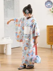 新品 未使用 浴衣単衣 女の子 お祭り 花火大会 演出