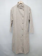 ■ ◎ BEAMS HEART スタンドカラー きれいめ 暖かい 長袖 ロング コート ベージュ レディース P  【1307260001600】