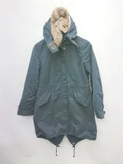 ■ ◎ FRAMeWORK フェイクファー ミリタリー 長袖 モッズコート サイズ 38 ネイビー レディース P  【1307260001556】のサムネイル