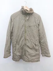 ■ BURDEN フェイクファー ジップアップ ミリタリー 長袖 モッズコート サイズ 40 カーキ系 メンズ P  【1307260001457】