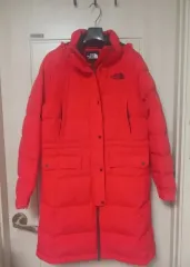 THE NORTH FACE ザノースフェイス 赤 ダウンジャケット ロング丈