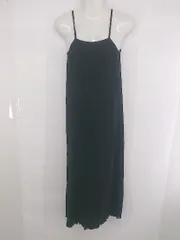 ◇ apres jour mignon パット付き コットン混 ロング キャミソール ワンピース サイズLL ブラック レディース E  【1307250039934】