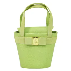 本物 サルヴァトーレ フェラガモ Salvatore Ferragamo ヴァラ リボン ハンドバッグ レザー ブラウン Vara バッグ 中古  