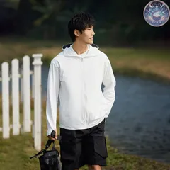 新品 未使用 UVカットパーカー メンズ 冷感 紫外線対策 ひんやり 日焼け止め 吸水速乾 ラッシュガード 長袖 遮光 通気 冷房対策 薄手 夏4XL