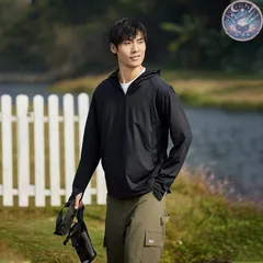 新品 未使用 UVカットパーカー メンズ 冷感 紫外線対策 ひんやり 日焼け止め 吸水速乾 ラッシュガード 長袖 遮光 通気 冷房対策 薄手 夏Ｌ