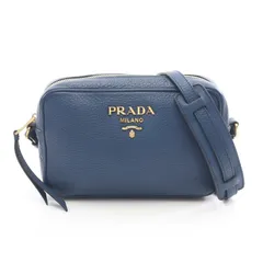 プラダ PRADA ショルダーバッグ ブルー レザー ショルダーバッグ レディース Used A