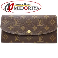LOUIS VUITTON ルイヴィトン モノグラム 長財布 M60697 ポルトフォイユ エミリー ブラウン フューシャ/181497【中古】