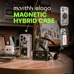 iPhone 16 ケース MagSafe 対応 耐衝撃 クリア スマホケース おしゃれ デザイン カバー iPhone16 アイフォン 16 対応 elago monthly elago MAGNETIC HYBRID CASE