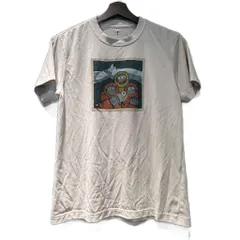 モンベル Montbell Tシャツ カットソー プリント 半袖 XS 白 ホワイト 緑 グリーン ■FY