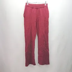 ◇ FREAK'S STORE ウエストゴム スリット センターライン ストレッチ 起毛 ニットパンツ サイズS レッド レディース E  【1307260013238】