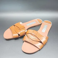 ◇ ZARA BASIC ザラベーシック 異素材 軽量 コンパクト シンプル おしゃれ サンダル サイズ36 ブラウン レディース E  【1307260013085】