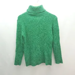 ◇ select MOCA セレクト モカ タートルネック リブニット シンプル 長袖 ニット セーター サイズF グリーン レディース E  【1307260012408】