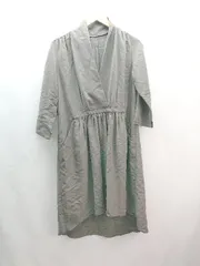 ◇ ViS ビス カシュクール シンプル カジュアル 大人 長袖 ロング ワンピース サイズF カーキ レディース E  【1307260012309】