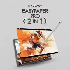iPad mini 7 mini6 フィルム 2枚 セット 紙 イラスト マグネット 着脱式 さらさら 保護フィルム iPad mini7 iPadmini 6 対応 MagEasy Easy Paper Pro (2 in 1)
