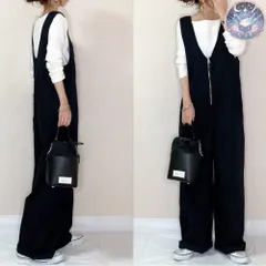 新品 未使用 サロペット レディース オールインワン オーバーオール ワイドパンツ 大きいサイズ Vネック サロペットパンツ ロングパンツ ストレート サスペンダーズボン ガウチョパンツ ゆったり