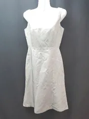 ◇ KUMIKYOKU PRIER バックジップ ウエスト切替 きれい系 ロング丈 ワンピース サイズ2 グレー レディース E  【1307260015553】