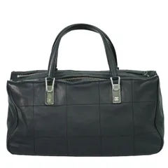 本物 シャネル CHANEL ココマーク チョコバー ボストンバッグ ハンドバッグ レザー ブラック Chocolate Bar バッグ 中古  