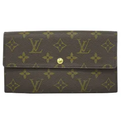 本物 ルイヴィトン LOUIS VUITTON LV ポシェットポルトモネ クレディ モノグラム 長財布 ブラウン M61725 ビトン 財布 ウォレット 中古  